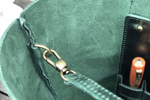 Leather Tote Bag - Crazy Horse Forest Green