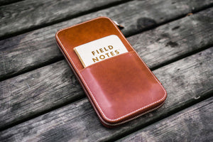 Leather Zippered Hobonichi Weeks Cover - Brown