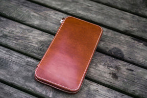 Leather Zippered Hobonichi Weeks Mega Cover - Brown