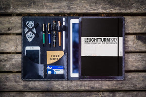 Leuchtturm1917 A4 - A4+ Leather Cover Portfolio - Black