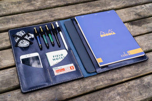 Leuchtturm1917 A4 - A4+ Leather Cover Portfolio - Navy Blue