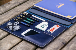 Leuchtturm1917 A4 - A4+ Leather Cover Portfolio - Navy Blue