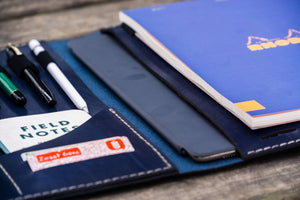 Leuchtturm1917 A4 - A4+ Leather Cover Portfolio - Navy Blue
