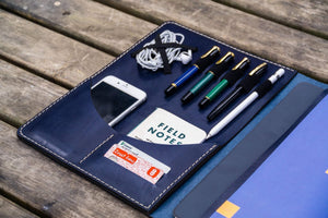 Leuchtturm1917 A4 - A4+ Leather Cover Portfolio - Navy Blue