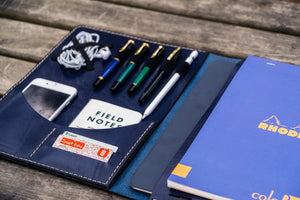 Leuchtturm1917 A4 - A4+ Leather Cover Portfolio - Navy Blue