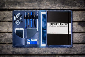 Leuchtturm1917 A4 - A4+ Leather Cover Portfolio - Navy Blue