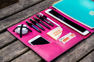 Leuchtturm1917 A4 - A4+ Leather Cover Portfolio - Pink