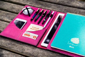 Leuchtturm1917 A4 - A4+ Leather Cover Portfolio - Pink
