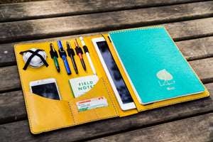 Leuchtturm1917 A4 - A4+ Leather Cover Portfolio - Yellow