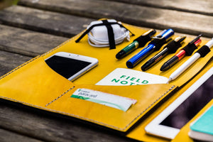 Leuchtturm1917 A4 - A4+ Leather Cover Portfolio - Yellow