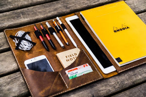 Moleskine Professional Workbook A4 Cover - Leather Compendium - Crazy Horse Brown