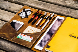 Moleskine Professional Workbook A4 Cover - Leather Compendium - Crazy Horse Brown
