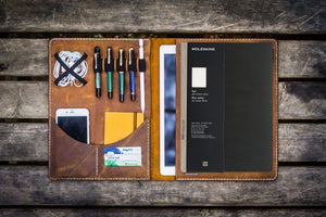 Moleskine Professional Workbook A4 Cover - Leather Compendium - Crazy Horse Brown