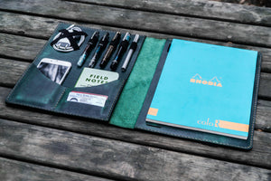 Moleskine Professional Workbook A4 Cover - Leather Compendium - Crazy Horse Forest Green