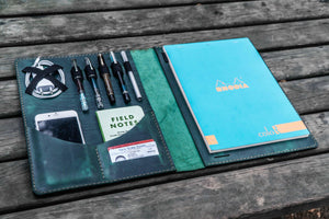 Moleskine Professional Workbook A4 Cover - Leather Compendium - Crazy Horse Forest Green