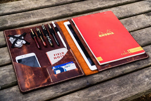 Moleskine Professional Workbook A4 Cover - Leather Compendium - Crazy Horse Orange