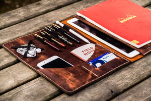 Moleskine Professional Workbook A4 Cover - Leather Compendium - Crazy Horse Orange