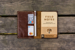 No.33 Personalized Leather Field Notes Cover - Brown