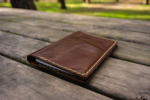 No.33 Personalized Leather Field Notes Cover - Brown