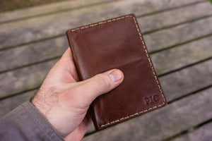 No.33 Personalized Leather Field Notes Cover - Brown
