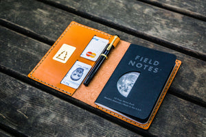 No.33 Personalized Leather Field Notes Cover - Orange