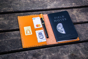 No.33 Personalized Leather Field Notes Cover - Orange