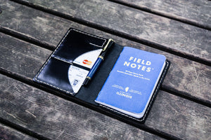 No.44 Personalized Leather Field Notes Cover - Black