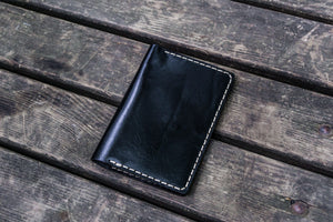 No.44 Personalized Leather Field Notes Cover - Black