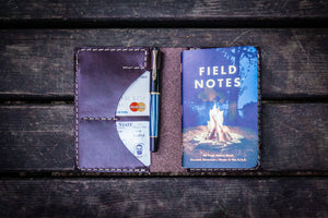 No.44 Personalized Leather Field Notes Cover - Dark Brown