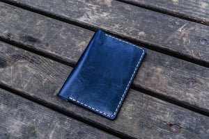 No.44 Personalized Leather Field Notes Cover - Navy Blue