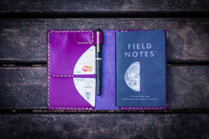 No.44 Personalized Leather Field Notes Cover - Purple