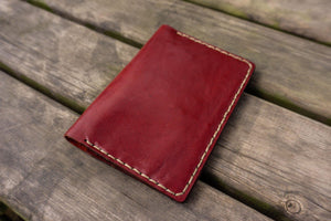 No.44 Personalized Leather Field Notes Cover - Red