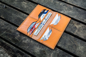 No.49 Handmade Leather Women Wallet - Orange
