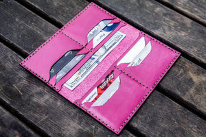 No.49 Handmade Leather Women Wallet - Pink