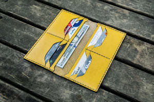 No.49 Handmade Leather Women Wallet - Yellow
