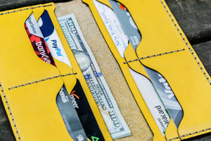 No.49 Handmade Leather Women Wallet - Yellow