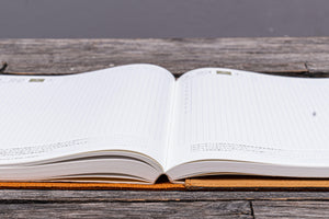 Refillable Leather Wrap Journal / Planner Cover - Crazy Horse Brown