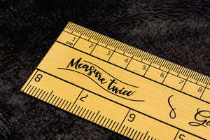 Vintage Inspired Brass Ruler - Imperial & Metric Measurements