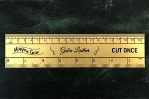 Vintage Inspired Brass Ruler - Imperial & Metric Measurements