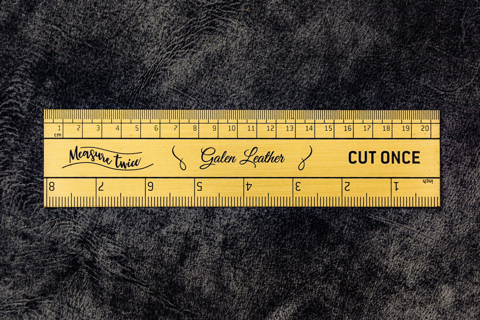 Vintage Inspired Brass Ruler - Imperial & Metric Measurements