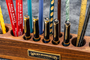 Wood Desk Organizer - Pen and Tool Holder - Walnut